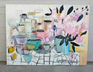 Original art for sale at UGallery.com | Tupperware Party by Autumn Rose | $2,525 | mixed media artwork | 48' h x 36' w | photo 3