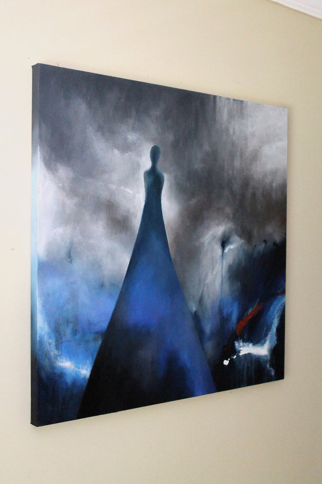 Who Are These Angels CVI by Naoko Paluszak |  Side View of Artwork 