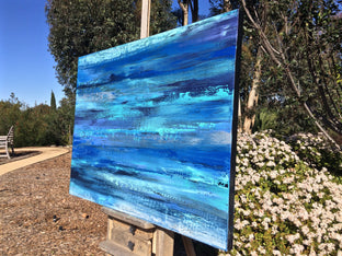 Moonlit Pacific by Alicia Dunn |  Side View of Artwork 