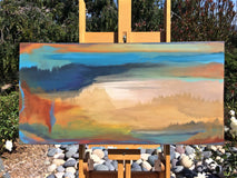 Original art for sale at UGallery.com | Ambiguous Landscape by Alicia Dunn | $1,125 | acrylic painting | 18' h x 36' w | thumbnail 3