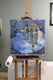 Original art for sale at UGallery.com | The Yellow Tower by Andres Lopez | $1,275 | oil painting | 30' h x 30' w | thumbnail 3