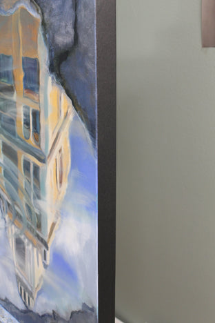Original art for sale at UGallery.com | The Yellow Tower by Andres Lopez | $1,275 | oil painting | 30' h x 30' w | photo 2
