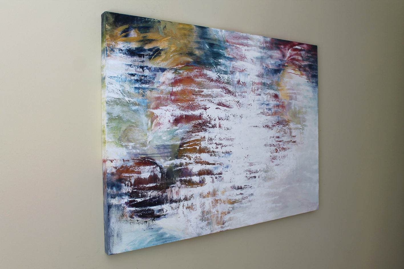 Mirrored Lake IX by Naoko Paluszak |  Side View of Artwork 