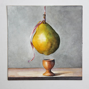 Original art for sale at UGallery.com | Pear Nectar by Dwight Smith | $200 | watercolor painting | 8' h x 8' w | photo 3