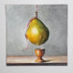 Original art for sale at UGallery.com | Pear Nectar by Dwight Smith | $200 | watercolor painting | 8' h x 8' w | thumbnail 3