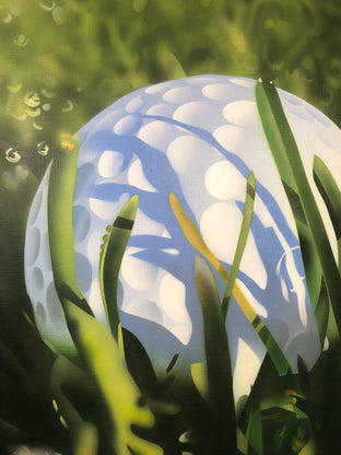 Hiding Golf Ball by Stephen Capogna |   Closeup View of Artwork 