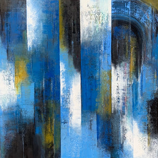 Original art for sale at UGallery.com | Falling into Place by Janet Hamilton | $2,800 | mixed media artwork | 36' h x 36' w | photo 1