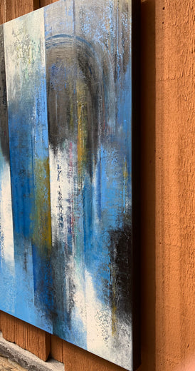 Falling into Place by Janet Hamilton |  Side View of Artwork 