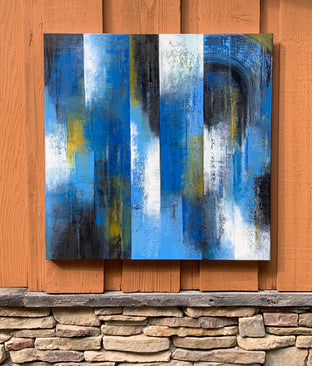 Original art for sale at UGallery.com | Falling into Place by Janet Hamilton | $2,800 | mixed media artwork | 36' h x 36' w | photo 3