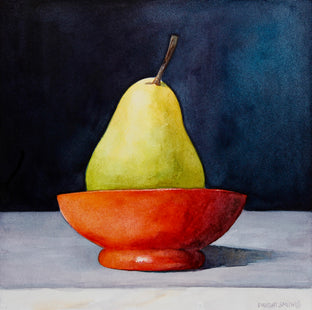 Green Pear with Red Bowl by Dwight Smith |  Artwork Main Image 