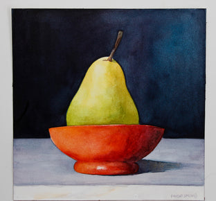 Green Pear with Red Bowl by Dwight Smith |  Context View of Artwork 