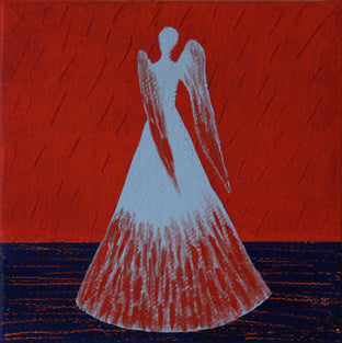 Original art for sale at UGallery.com | Mini Angel V by Naoko Paluszak | $75 | acrylic painting | 4' h x 4' w | photo 1