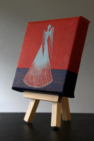 Original art for sale at UGallery.com | Mini Angel V by Naoko Paluszak | $75 | acrylic painting | 4' h x 4' w | photo 2