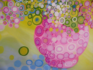 Original art for sale at UGallery.com | Flowers in Pink Vase by Natasha Tayles | $1,000 | acrylic painting | 24' h x 36' w | photo 4