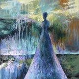 Original art for sale at UGallery.com | Who Are These Angels CXVIII by Naoko Paluszak | $1,450 | oil painting | 20' h x 20' w | thumbnail 1