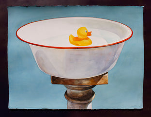Original art for sale at UGallery.com | Bird Bath by Dwight Smith | $875 | watercolor painting | 22.5' h x 30' w | photo 3