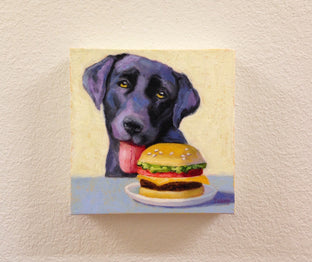 Original art for sale at UGallery.com | Cheeseburger by Pat Doherty | $450 | oil painting | 8' h x 8' w | photo 3