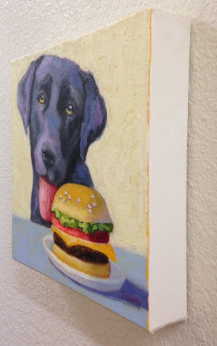 Original art for sale at UGallery.com | Cheeseburger by Pat Doherty | $450 | oil painting | 8' h x 8' w | photo 2