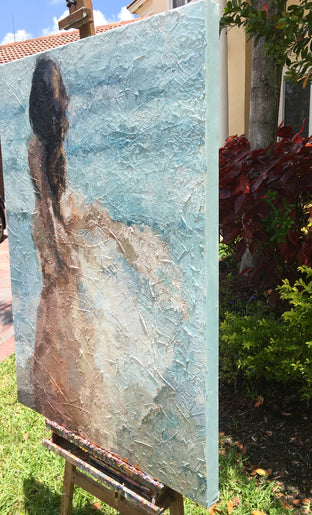 Feeling the Ocean Breeze by Nava Lundy |  Side View of Artwork 