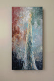 Original art for sale at UGallery.com | Who Are These Angels LXIII by Naoko Paluszak | $900 | oil painting | 24' h x 12' w | thumbnail 3