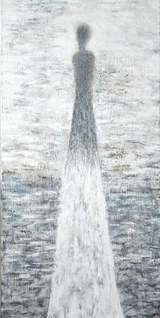Original art for sale at UGallery.com | Who Are These Angels CXIV by Naoko Paluszak | $740 | oil painting | 30' h x 15' w | photo 2