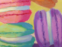 Original art for sale at UGallery.com | Four Macarons by Pat Doherty | $225 | oil painting | 6' h x 6' w | thumbnail 4