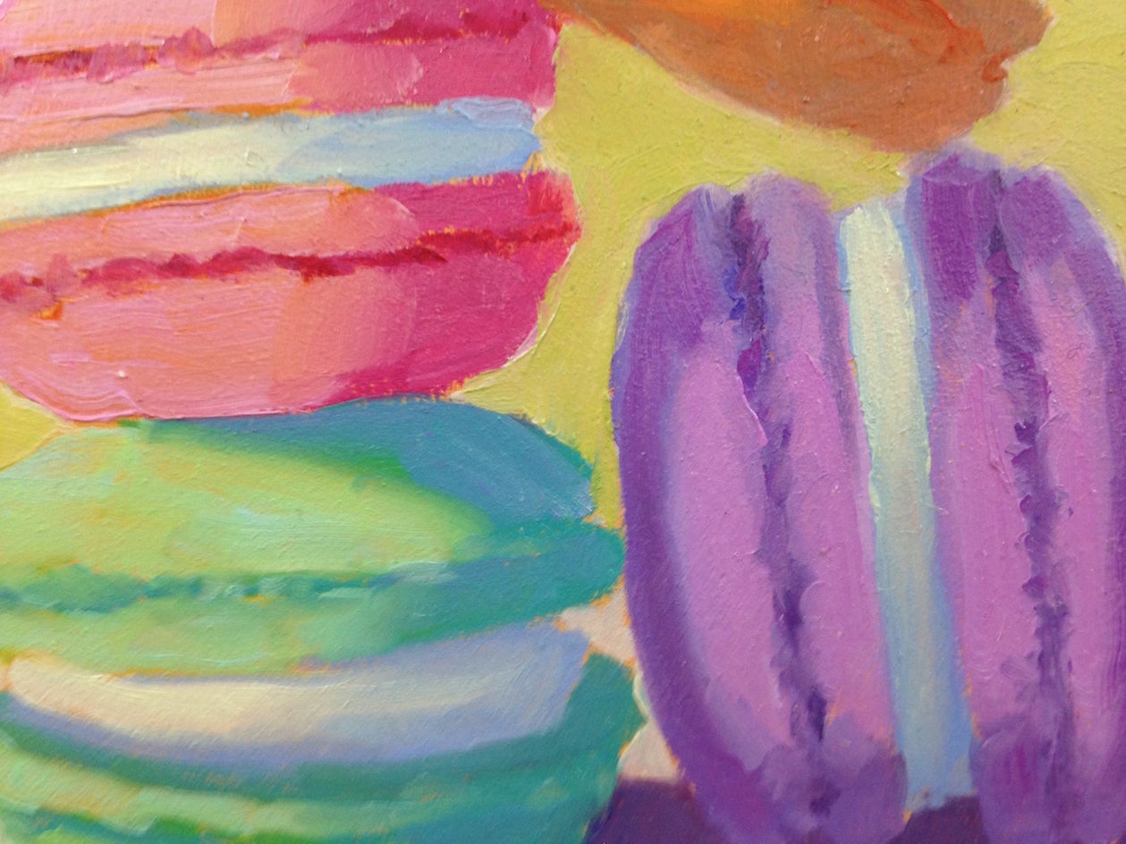 Four Macarons by Pat Doherty |  Closeup View of Artwork 
