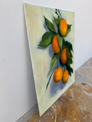 The Citrus Branch by Malia Pettit |  Side View of Artwork 