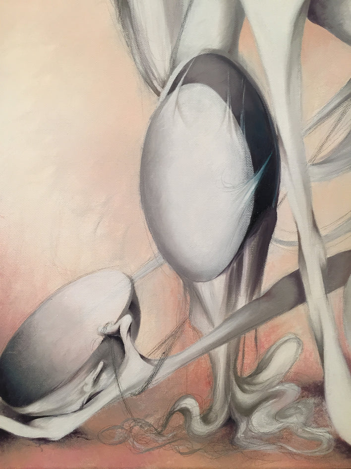 Holding Back by Sumner Crenshaw |  Closeup View of Artwork 