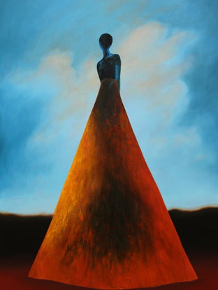 Original art for sale at UGallery.com | Who Are These Angels CXXXIV by Naoko Paluszak | $3,200 | oil painting | 48' h x 36' w | photo 1