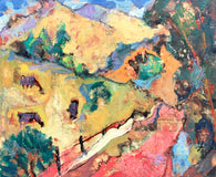 Original art for sale at UGallery.com | A Day on the Mountain by James Hartman | $540 | encaustic artwork | 20' h x 24' w | thumbnail 1