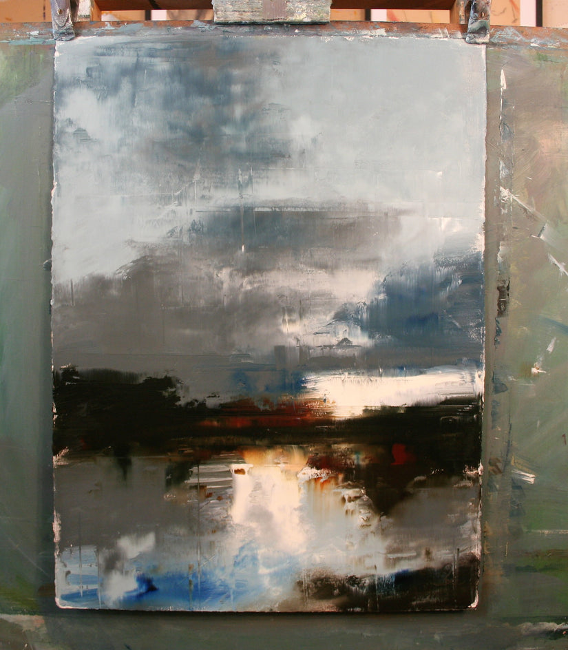 Impluse of the Sky by Ronda Waiksnis |  Side View of Artwork 