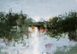 Original art for sale at UGallery.com | Huitt Pond - Morning by Ronda Waiksnis | $750 | oil painting | 22' h x 30' w | thumbnail 1