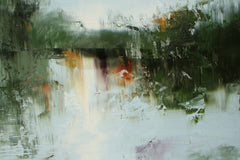 Original art for sale at UGallery.com | Huitt Pond - Morning by Ronda Waiksnis | $750 | oil painting | 22' h x 30' w | thumbnail 4
