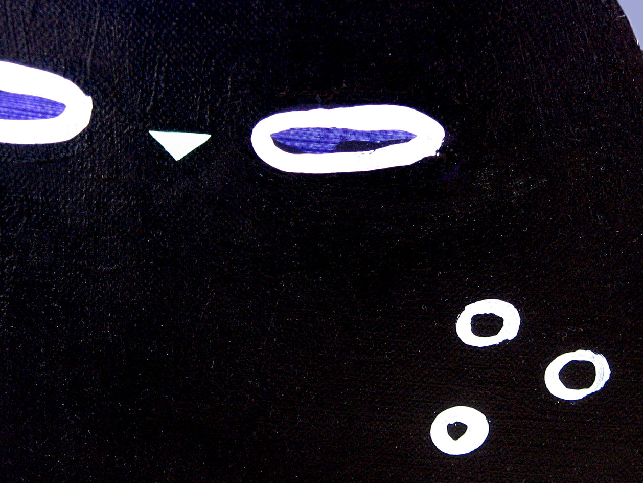 Shaggy Cat by Jessica JH Roller |  Closeup View of Artwork 