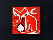 Original art for sale at UGallery.com | Baby Fox by Jessica JH Roller | $425 | acrylic painting | 12' h x 12' w | thumbnail 3