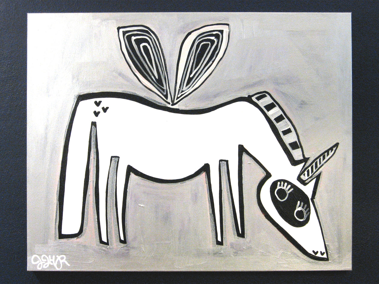 Unicorn on Silver by Jessica JH Roller |  Context View of Artwork 