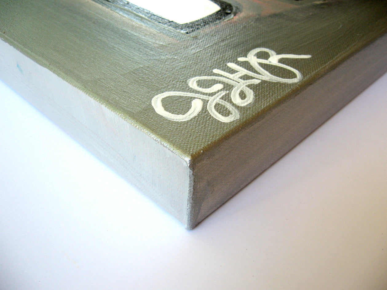 Unicorn on Silver by Jessica JH Roller |  Side View of Artwork 