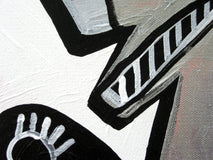 Original art for sale at UGallery.com | Unicorn on Silver by Jessica JH Roller | $975 | acrylic painting | 24' h x 30' w | thumbnail 4