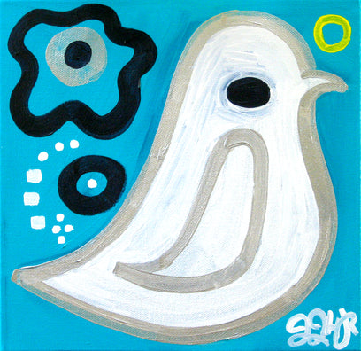 Dove on Teal by Jessica JH Roller | Artwork Main Image