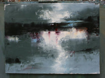 Original art for sale at UGallery.com | Hiatt Lake, Evening by Ronda Waiksnis | $750 | oil painting | 22' h x 30' w | thumbnail 1