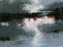 Original art for sale at UGallery.com | Hiatt Lake, Evening by Ronda Waiksnis | $750 | oil painting | 22' h x 30' w | thumbnail 4