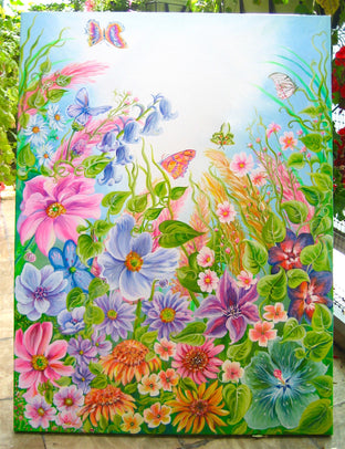 Original art for sale at UGallery.com | Summer Dreams by Natasha Tayles | $1,775 | acrylic painting | 30' h x 40' w | photo 3