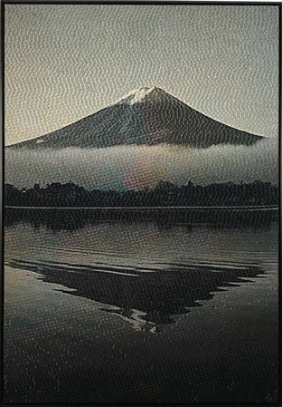 Original art for sale at UGallery.com | Mt. Fuji Sonification (Soft Synesthesia) by Jack R. Mesa | $9,700 | fiber artwork | 80' h x 56' w | photo 1