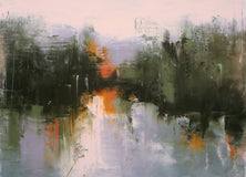 Original art for sale at UGallery.com | Stewart's Stream by Ronda Waiksnis | $750 | oil painting | 22' h x 30' w | thumbnail 1