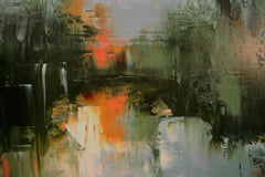 Original art for sale at UGallery.com | Stewart's Stream by Ronda Waiksnis | $750 | oil painting | 22' h x 30' w | thumbnail 4