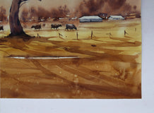 Original art for sale at UGallery.com | Road to the Forest by Swarup Dandapat | $650 | watercolor painting | 13.7' h x 18.9' w | thumbnail 2