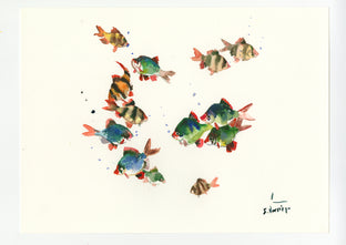 Tiger Barb (Aquarium) by Suren Nersisyan |  Side View of Artwork 