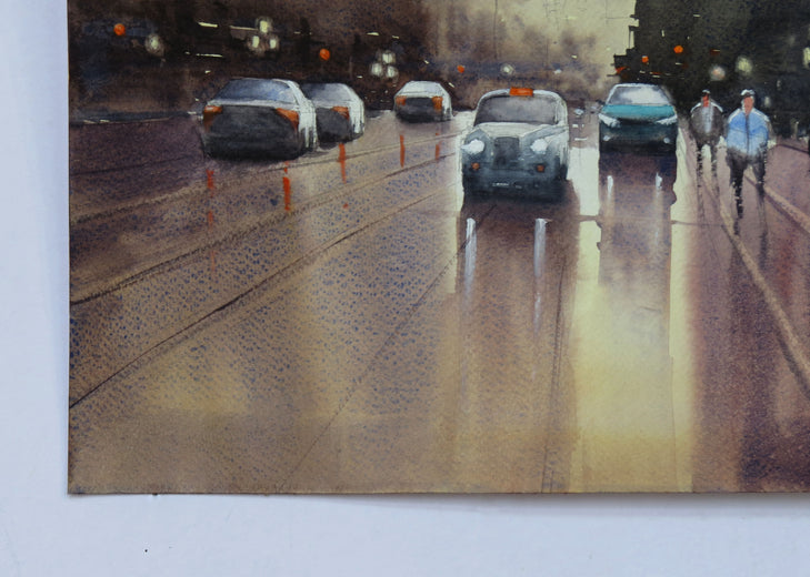 Big Ben from Westminster Bridge by Swarup Dandapat |  Side View of Artwork 