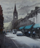 Original art for sale at UGallery.com | The Clock Struck One by Swarup Dandapat | $700 | watercolor painting | 19.7' h x 15.7' w | thumbnail 1